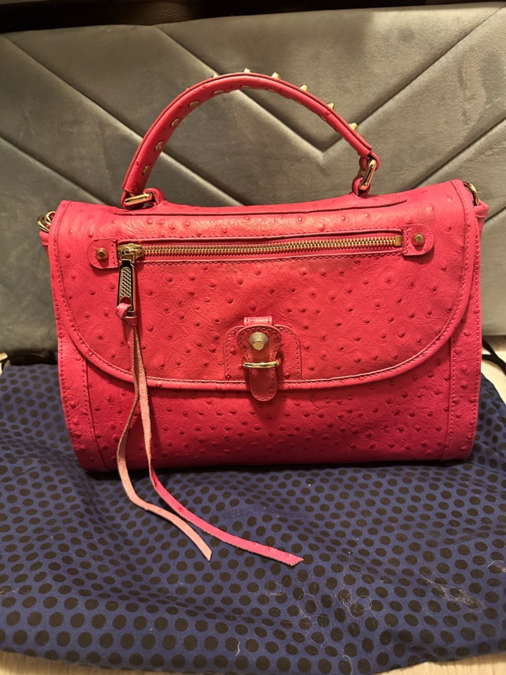 Rebecca Minkoff The Chance Briefcase in Cameo Ostrich